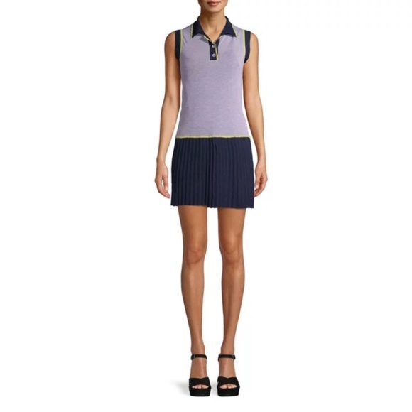 Sui by Anna Sui Lightweight Knit Tennis Inspired Dress - Picture 1 of 16